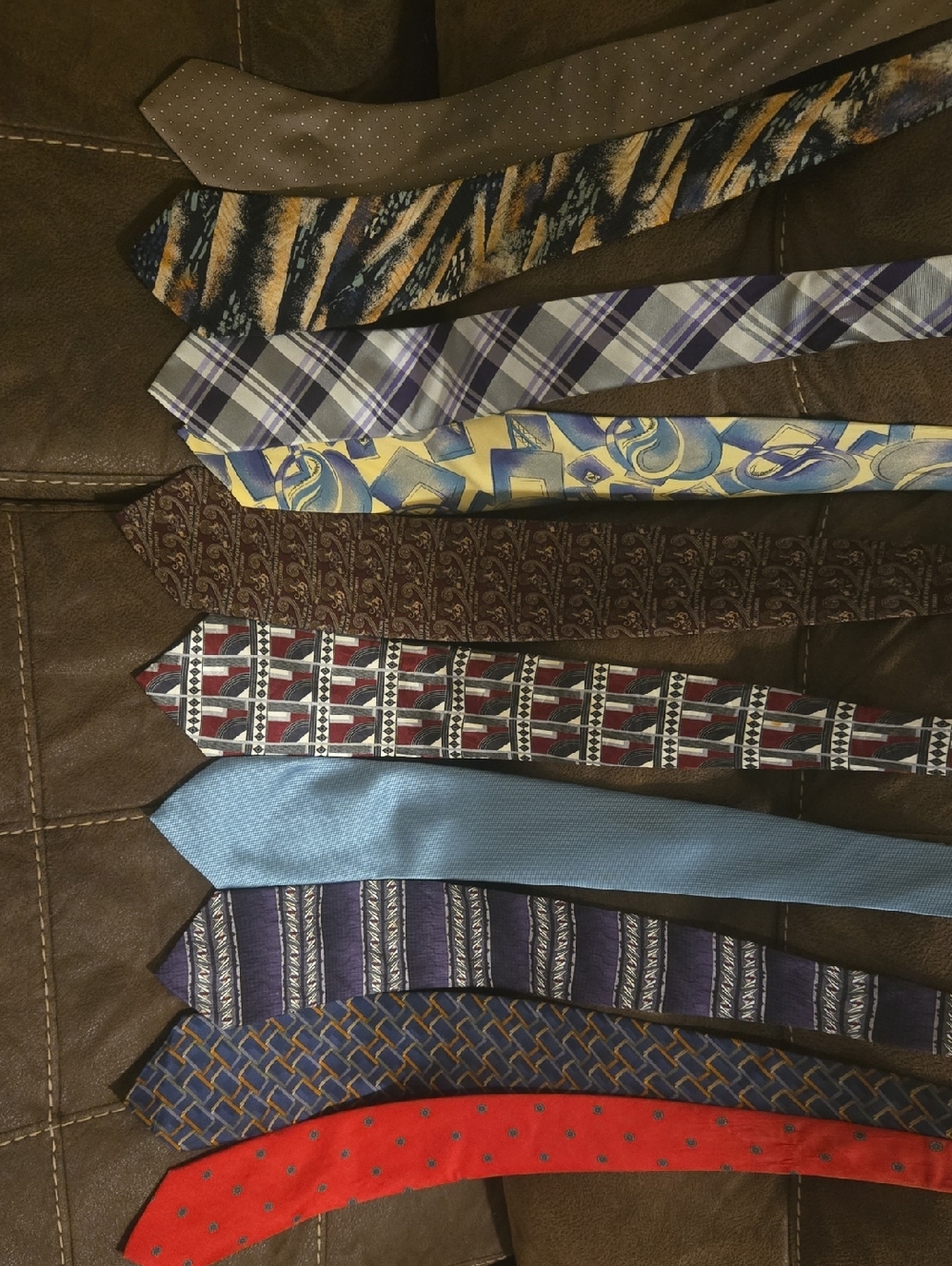 10 Assorted Men's Silk Neckties - Multi Color Set